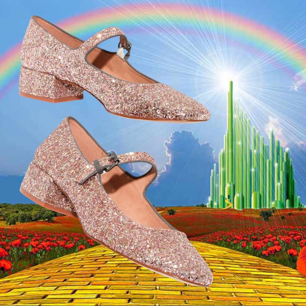 SOLD-Madewell • Glittery Mary Jane’s • Size 7.5